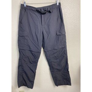 Eddie Bauver Convertible Cargo Pants Men Size 32 Nylon Gray Outdoor Hiking